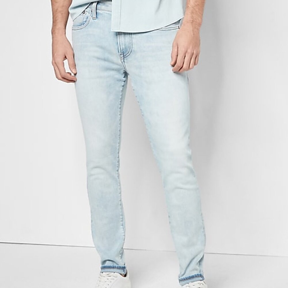 Express Skinny Light Modern Vintage Wash Ultra Hyper Stretch Jeans